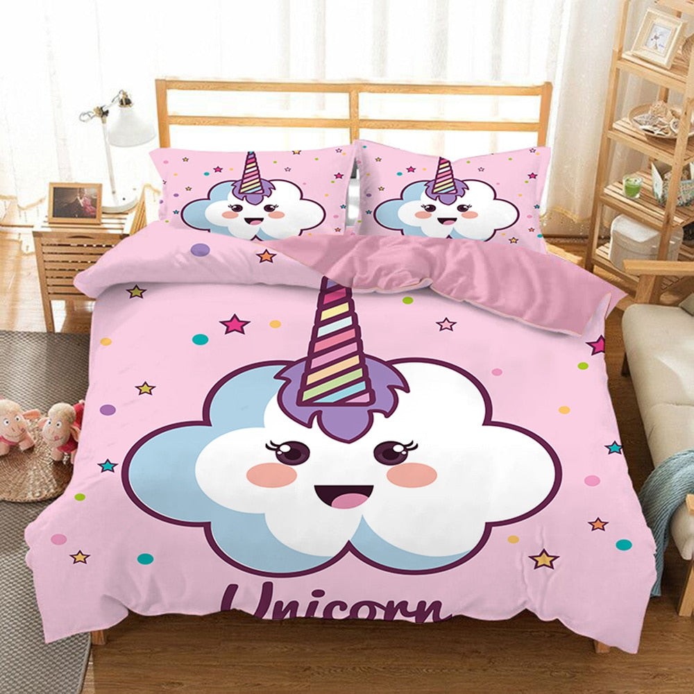 Ensemble de literie Unicorn bedding set 3D