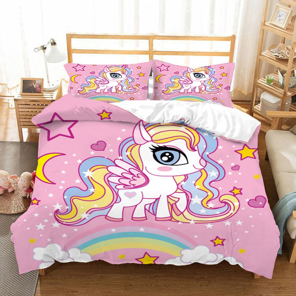 Ensemble de literie Unicorn bedding set 3D