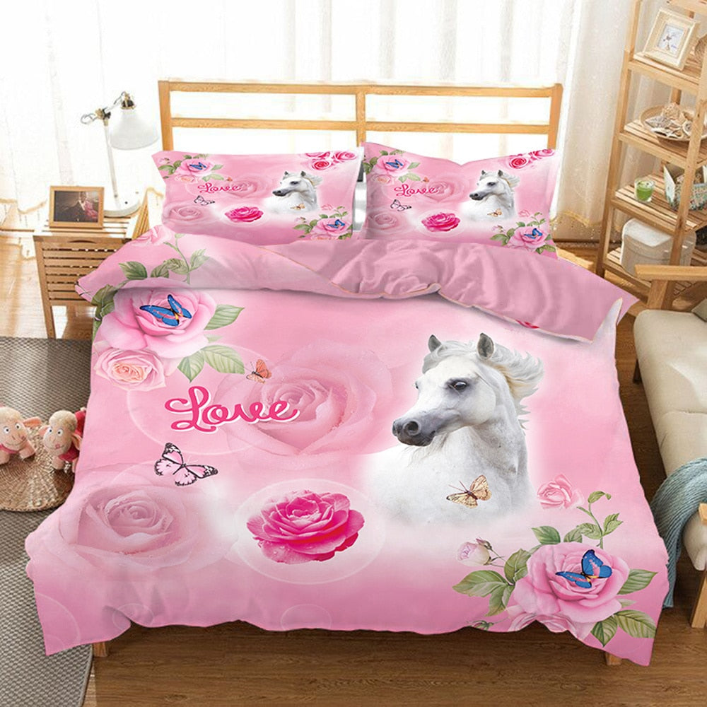 Ensemble de literie Unicorn bedding set 3D