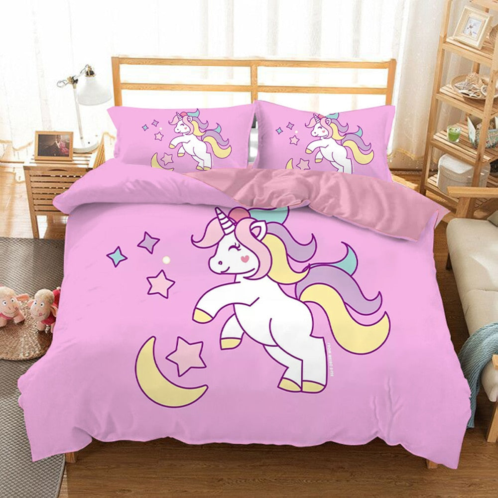 Ensemble de literie Unicorn bedding set 3D