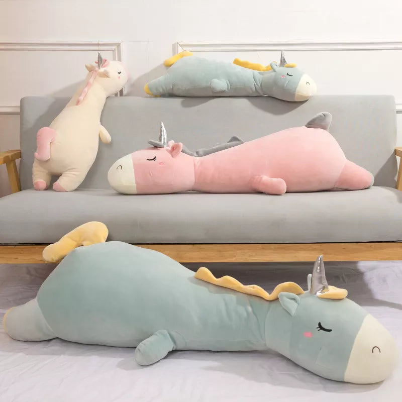 Peluche Oreiller Licorne Géante