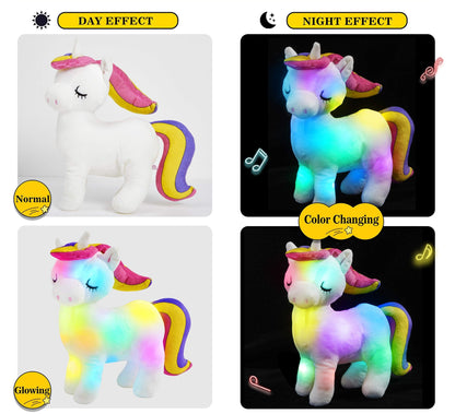 Peluche Licorne LED Rainbow Musicale