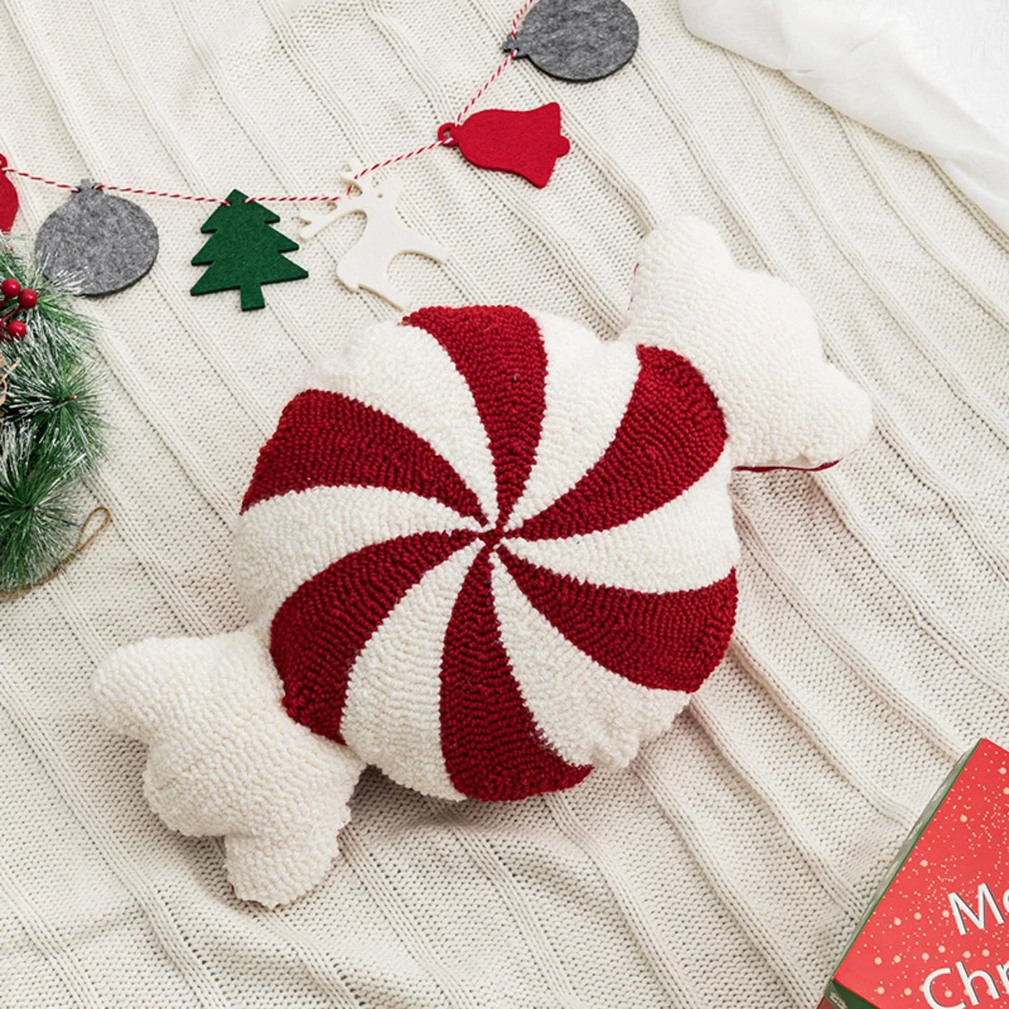 Coussin Christmas Candy Cane