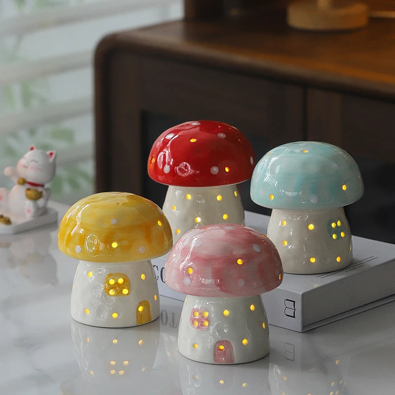 Lampe Champignon LED en céramique