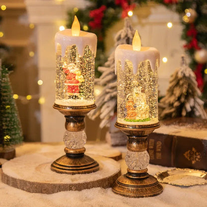 Chandelle musical Christmas Crystal Snow LED