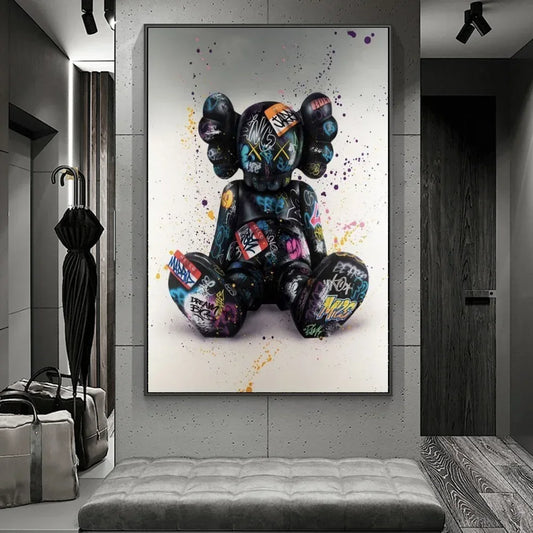 Art mural Canvas Bear Graffiti