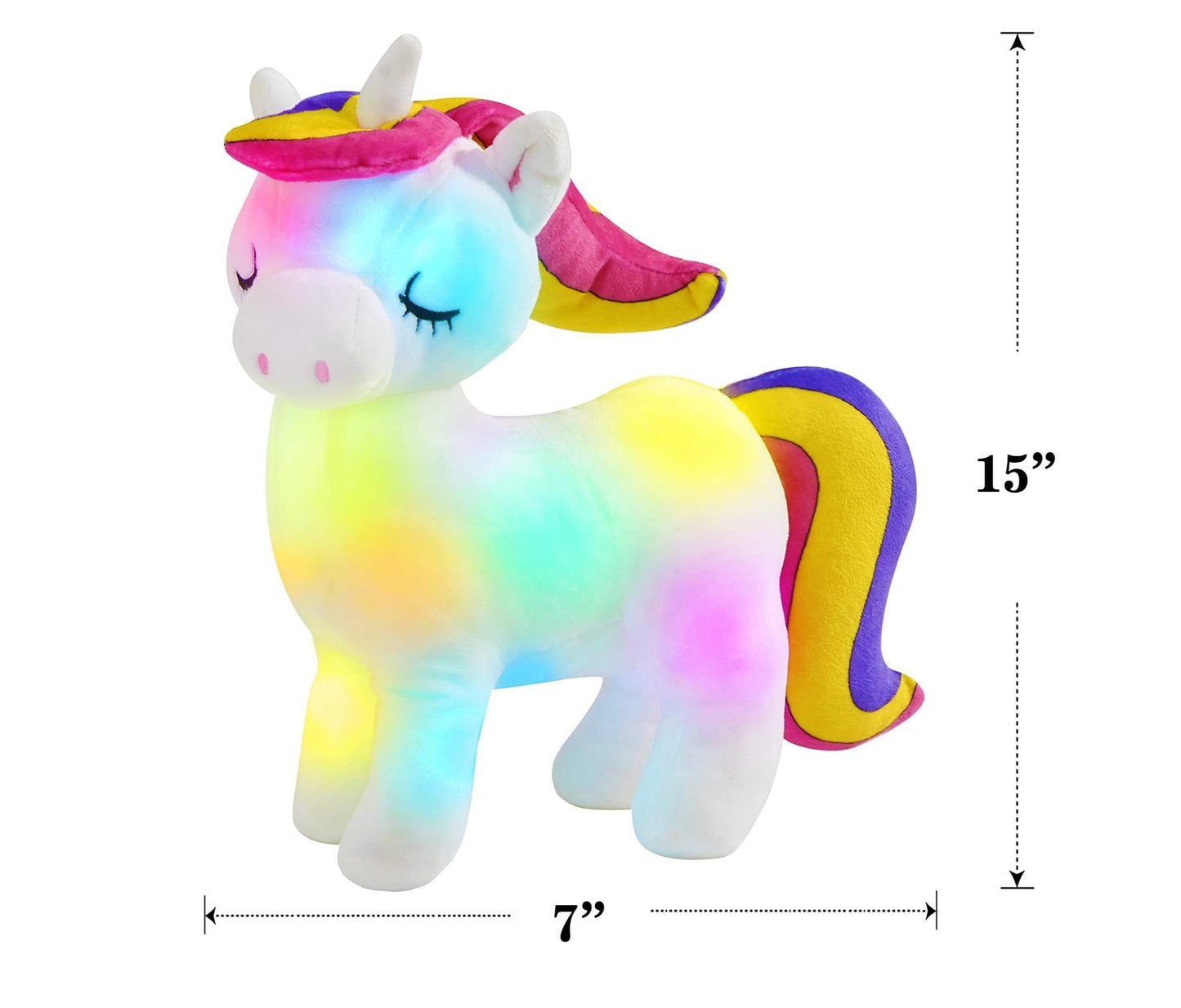 Peluche Licorne LED Rainbow Musicale