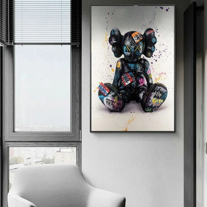 Art mural Canvas Bear Graffiti