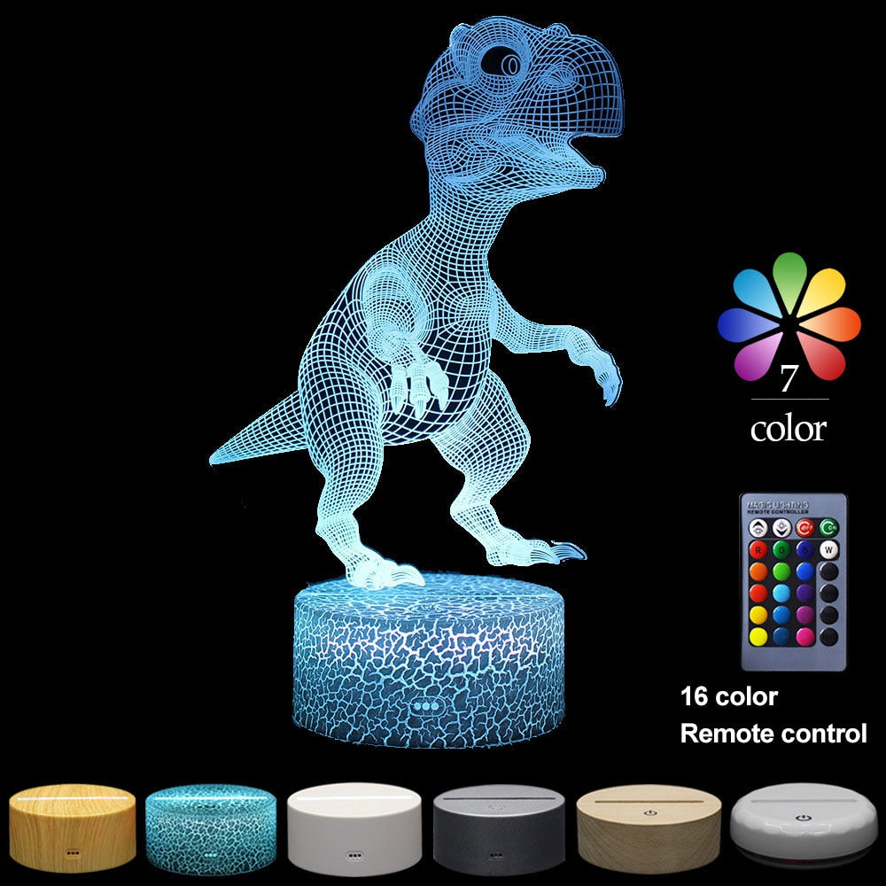 Lampe LED 3D Dinosaure