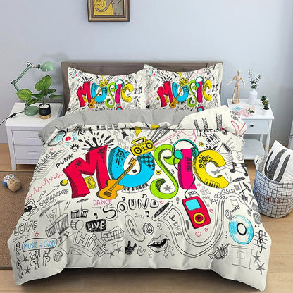 Musical Note Bed Set