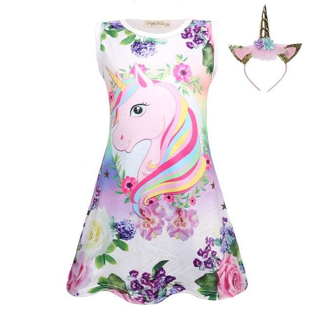 Unicorn dress 4t hotsell