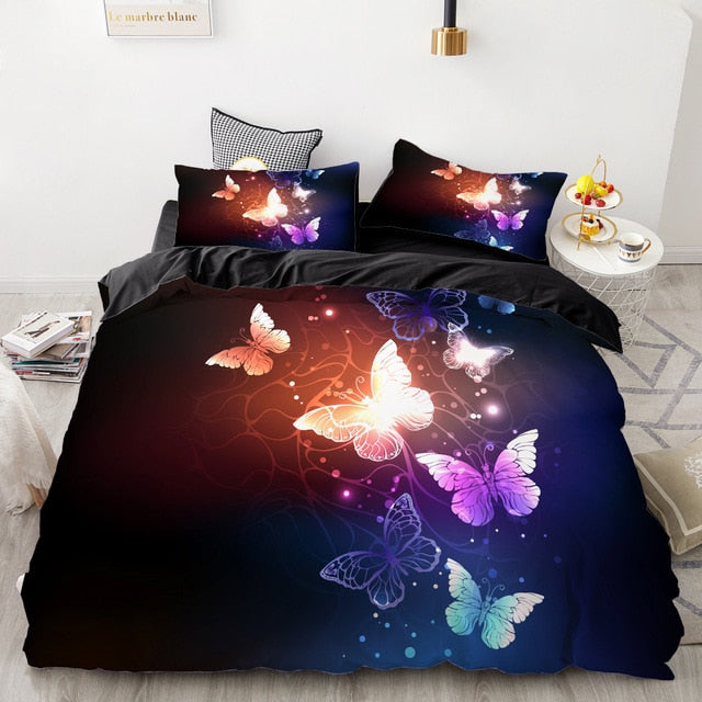 Purple butterfly comforter best sale